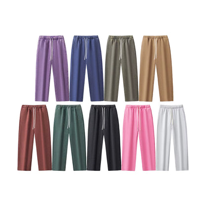 360G Heavyweight Acid Wash Vintage Loose Wide Leg Printing Custom Oversized Streetwear Baggy Pants Mens